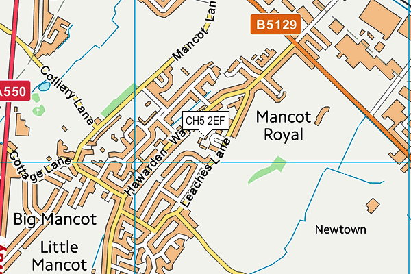 CH5 2EF map - OS VectorMap District (Ordnance Survey)