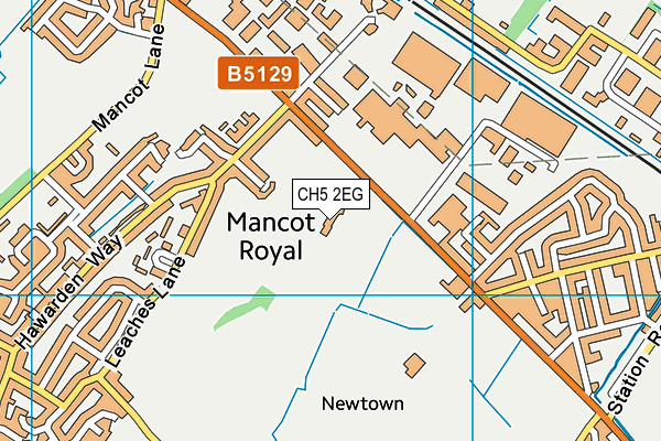 CH5 2EG map - OS VectorMap District (Ordnance Survey)