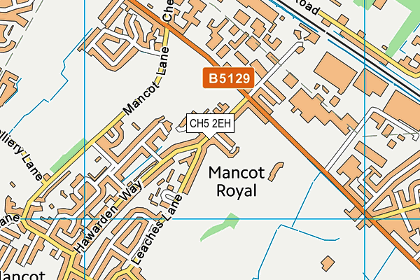 Sandycroft C.P. School map (CH5 2EH) - OS VectorMap District (Ordnance Survey)