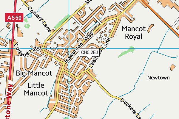 CH5 2EJ map - OS VectorMap District (Ordnance Survey)