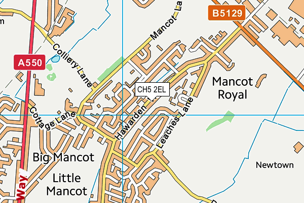 CH5 2EL map - OS VectorMap District (Ordnance Survey)