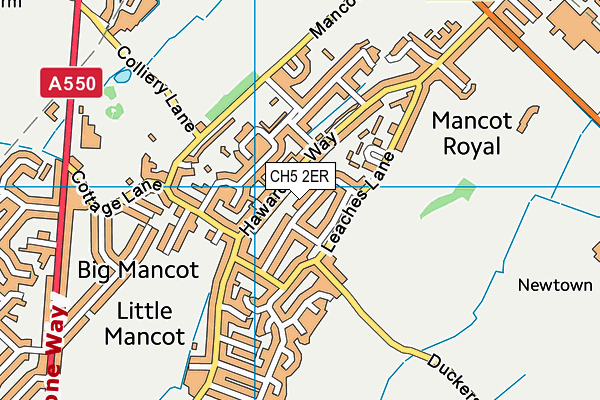 CH5 2ER map - OS VectorMap District (Ordnance Survey)