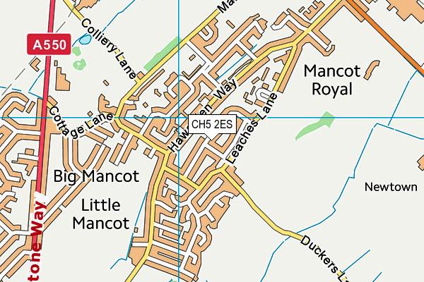 CH5 2ES map - OS VectorMap District (Ordnance Survey)