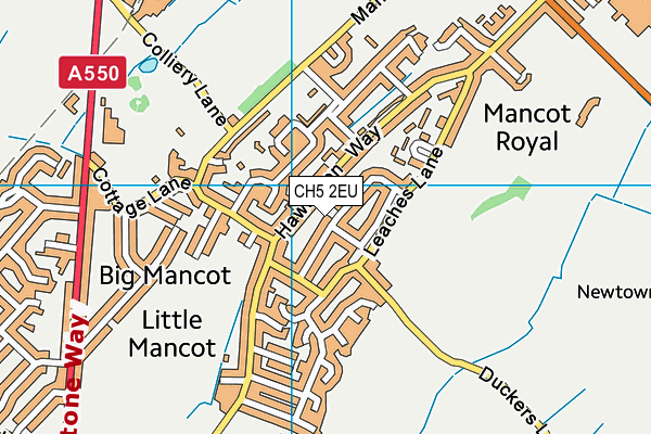 CH5 2EU map - OS VectorMap District (Ordnance Survey)