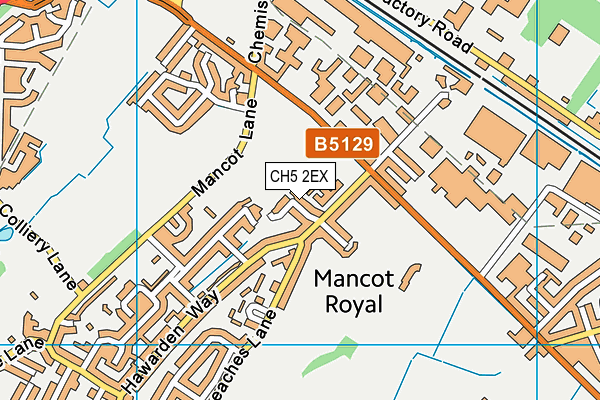 CH5 2EX map - OS VectorMap District (Ordnance Survey)