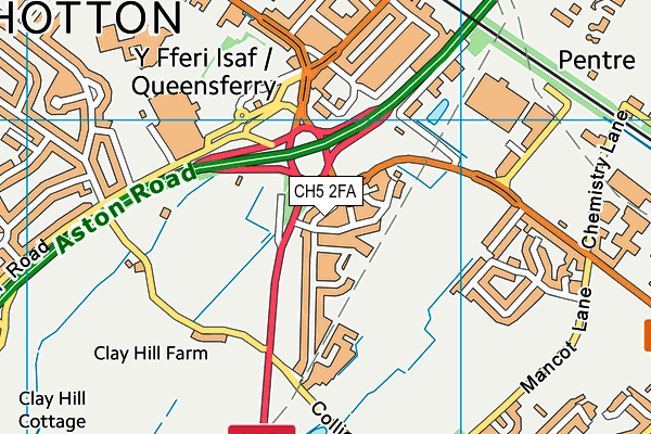 CH5 2FA map - OS VectorMap District (Ordnance Survey)