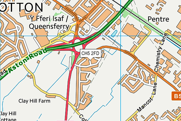 CH5 2FD map - OS VectorMap District (Ordnance Survey)