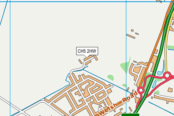 CH5 2HW map - OS VectorMap District (Ordnance Survey)