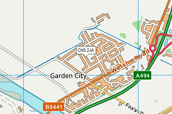 CH5 2JA map - OS VectorMap District (Ordnance Survey)