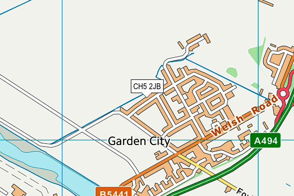 CH5 2JB map - OS VectorMap District (Ordnance Survey)