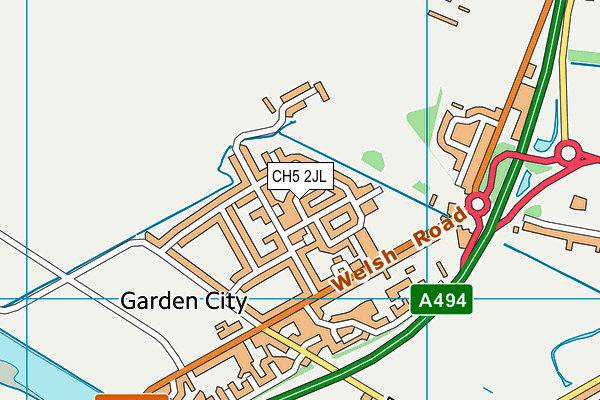 CH5 2JL map - OS VectorMap District (Ordnance Survey)