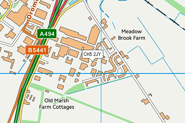 CH5 2JY map - OS VectorMap District (Ordnance Survey)