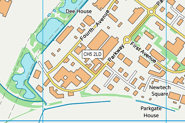 CH5 2LD map - OS VectorMap District (Ordnance Survey)