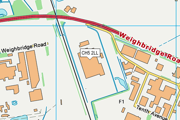 CH5 2LL map - OS VectorMap District (Ordnance Survey)