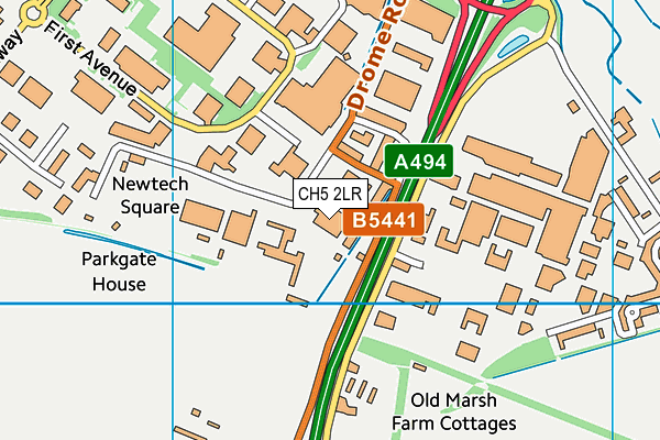 CH5 2LR map - OS VectorMap District (Ordnance Survey)