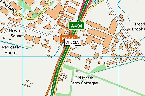 CH5 2LS map - OS VectorMap District (Ordnance Survey)