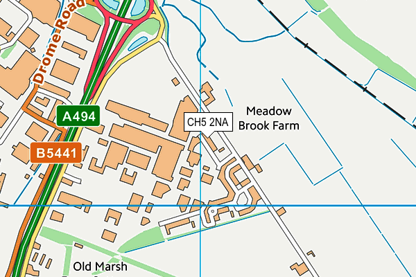 CH5 2NA map - OS VectorMap District (Ordnance Survey)