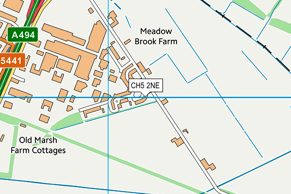 CH5 2NE map - OS VectorMap District (Ordnance Survey)