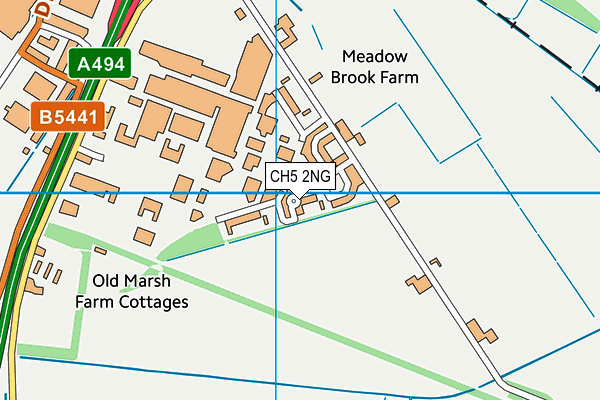 CH5 2NG map - OS VectorMap District (Ordnance Survey)