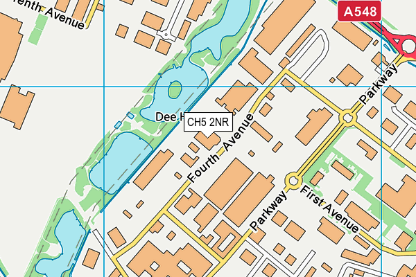 CH5 2NR map - OS VectorMap District (Ordnance Survey)