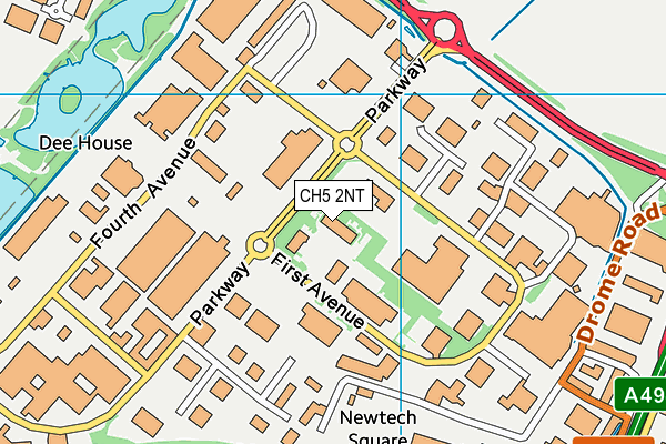 CH5 2NT map - OS VectorMap District (Ordnance Survey)