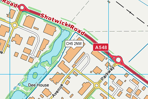 CH5 2NW map - OS VectorMap District (Ordnance Survey)