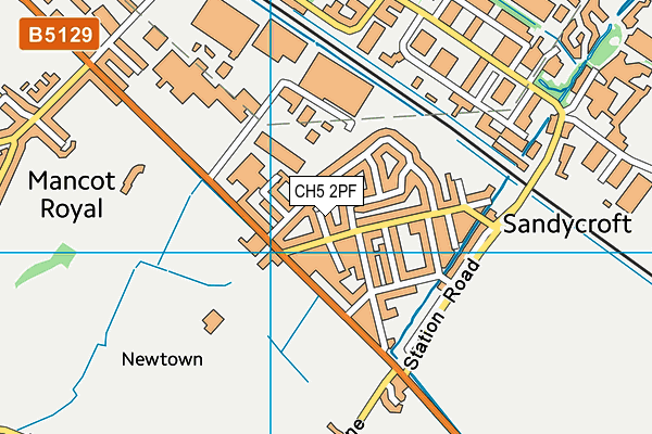 CH5 2PF map - OS VectorMap District (Ordnance Survey)