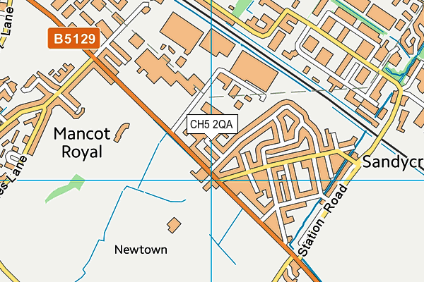 CH5 2QA map - OS VectorMap District (Ordnance Survey)