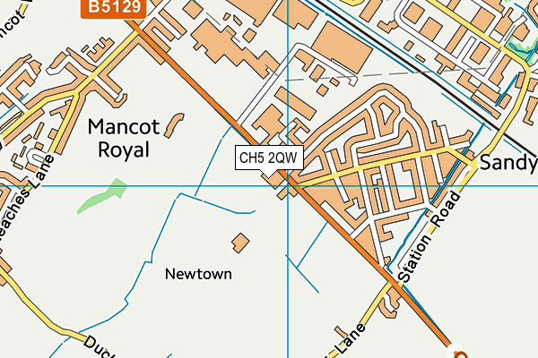 CH5 2QW map - OS VectorMap District (Ordnance Survey)