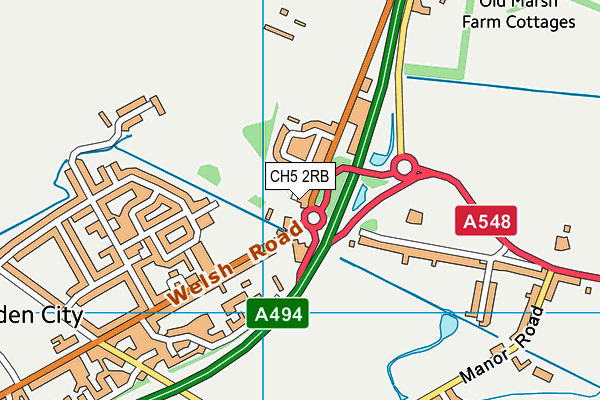 CH5 2RB map - OS VectorMap District (Ordnance Survey)