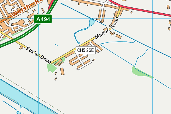 CH5 2SE map - OS VectorMap District (Ordnance Survey)