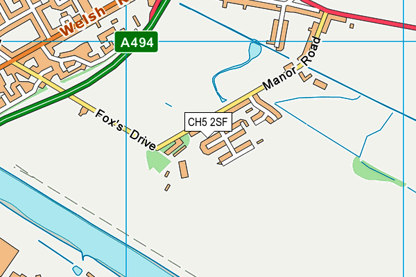 CH5 2SF map - OS VectorMap District (Ordnance Survey)