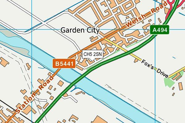 CH5 2SN map - OS VectorMap District (Ordnance Survey)