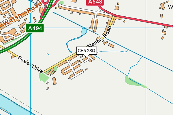 CH5 2SQ map - OS VectorMap District (Ordnance Survey)