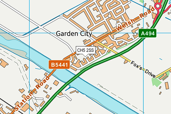 CH5 2SS map - OS VectorMap District (Ordnance Survey)