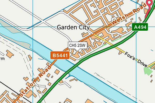 CH5 2SW map - OS VectorMap District (Ordnance Survey)