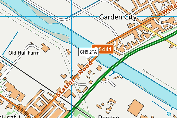 CH5 2TA map - OS VectorMap District (Ordnance Survey)