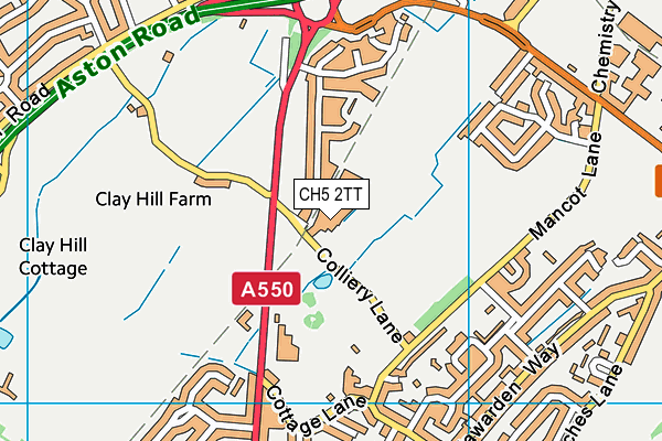 CH5 2TT map - OS VectorMap District (Ordnance Survey)