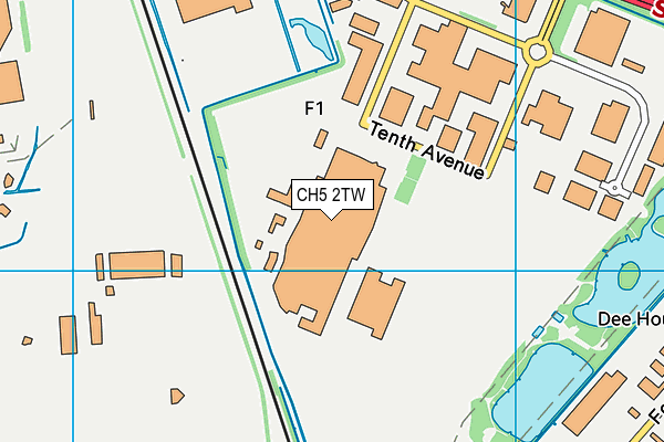 CH5 2TW map - OS VectorMap District (Ordnance Survey)