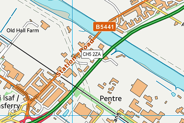 CH5 2ZA map - OS VectorMap District (Ordnance Survey)