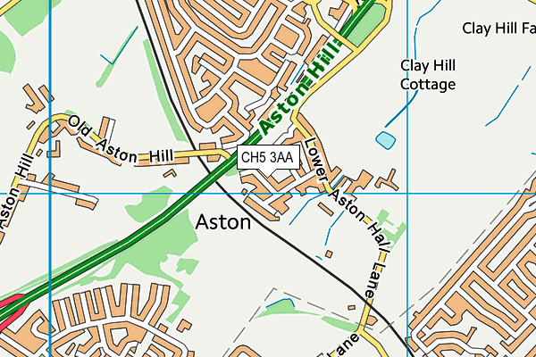 CH5 3AA map - OS VectorMap District (Ordnance Survey)