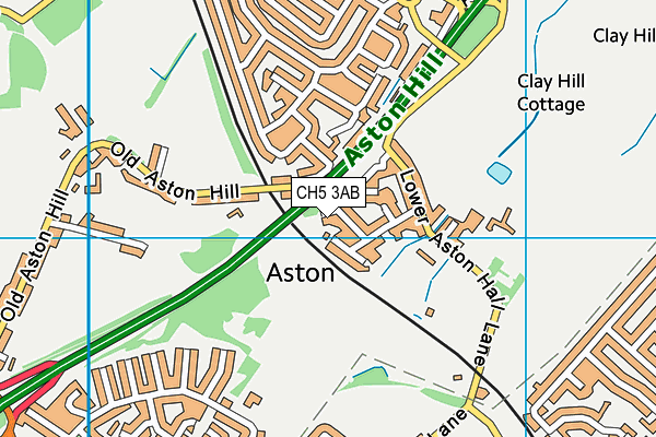 CH5 3AB map - OS VectorMap District (Ordnance Survey)