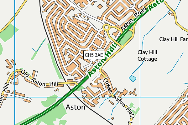 CH5 3AE map - OS VectorMap District (Ordnance Survey)