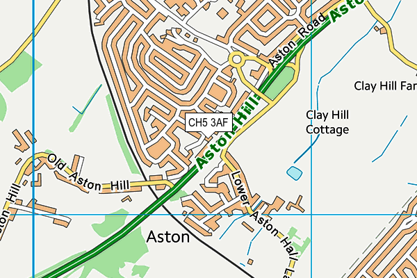 CH5 3AF map - OS VectorMap District (Ordnance Survey)