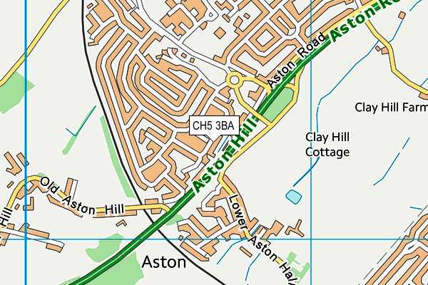 CH5 3BA map - OS VectorMap District (Ordnance Survey)