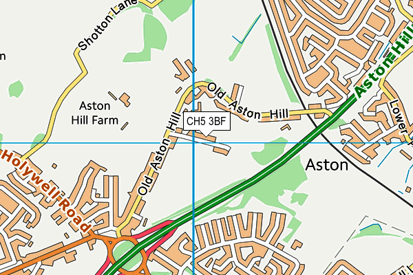 CH5 3BF map - OS VectorMap District (Ordnance Survey)