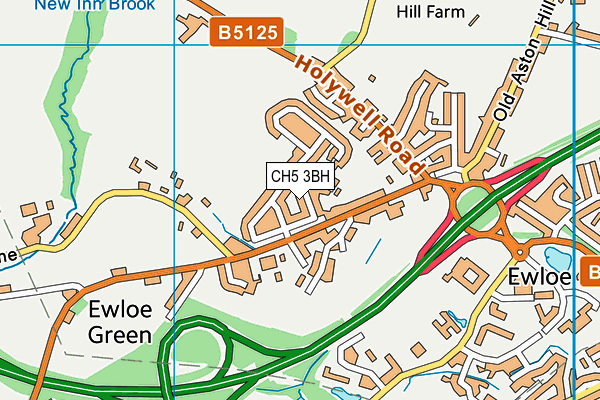 CH5 3BH map - OS VectorMap District (Ordnance Survey)