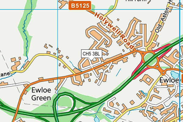 CH5 3BL map - OS VectorMap District (Ordnance Survey)