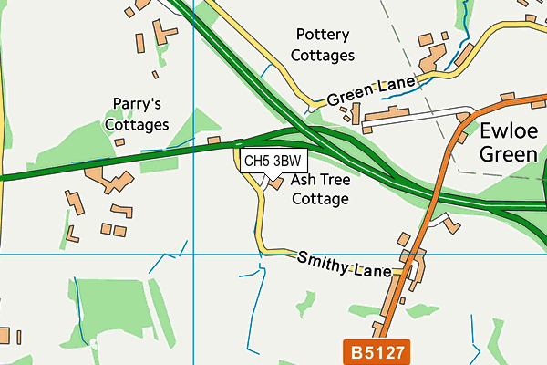 CH5 3BW map - OS VectorMap District (Ordnance Survey)