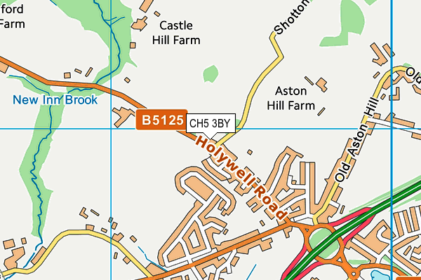 CH5 3BY map - OS VectorMap District (Ordnance Survey)